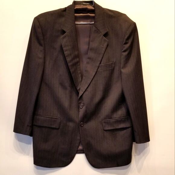 Principe Men's Sports Coat Grey Italian Wool Pinstripe Size 44R - Picture 1 of 14